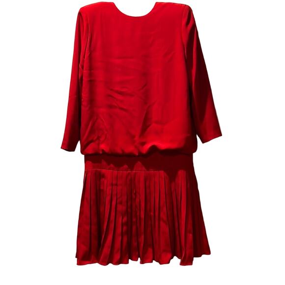 Vintage 1980s style Red Dress size Large - Picture 1 of 6